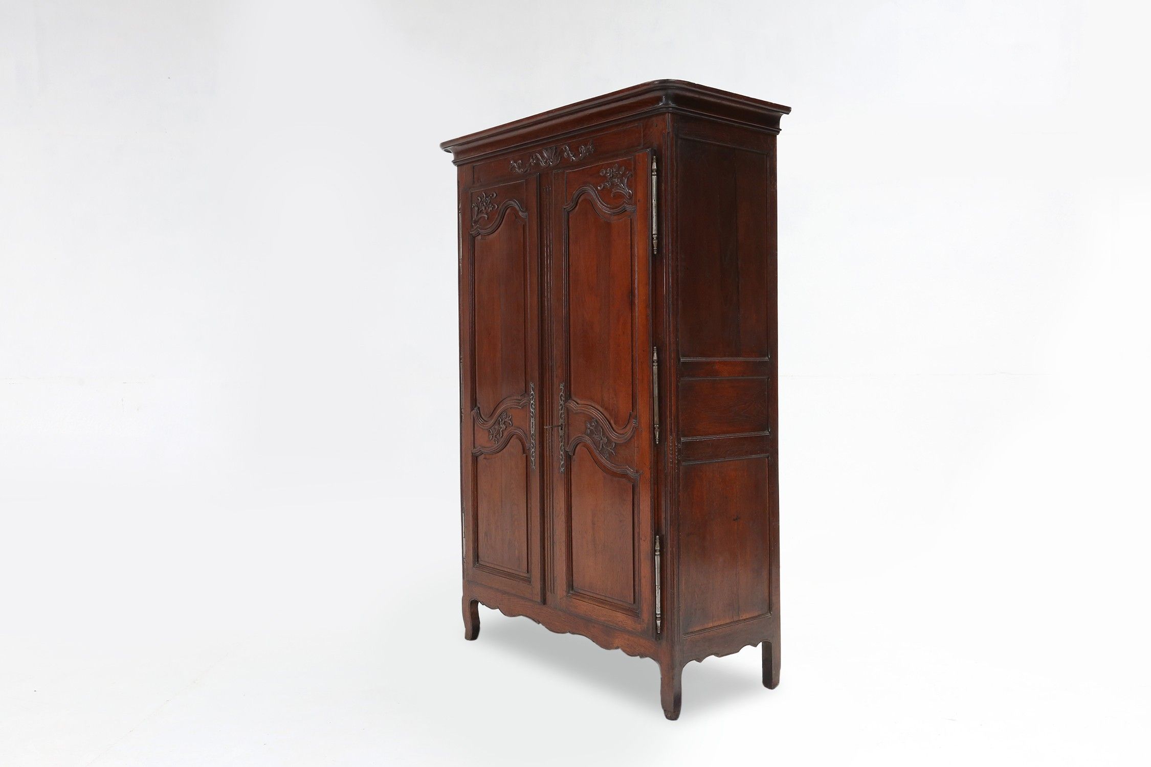 Large French antique carved bridal Armoire in Louis XVI style, ca. 1850thumbnail